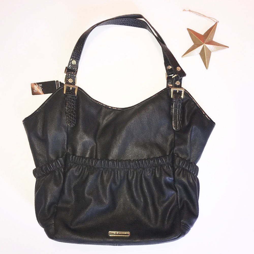 NWT Steven Madden Black Hobo Diaper Bag